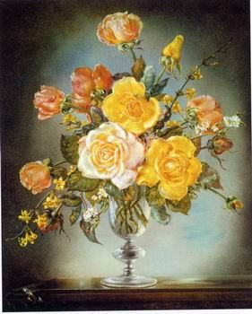 unknow artist Floral, beautiful classical still life of flowers.136 France oil painting art